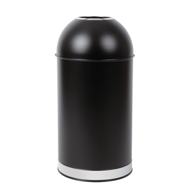 Mülleimer Dome offen aus schwarzem Stahl 40L - Bolero - Fourniresto Mülleimer Dome offen aus schwarzem Stahl 40L - Bolero - Fourniresto
