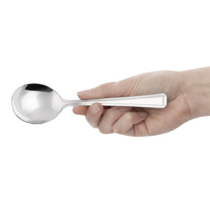 Ronde RVS Soeplepel - Set van 12 - Olympia - Fourniresto
