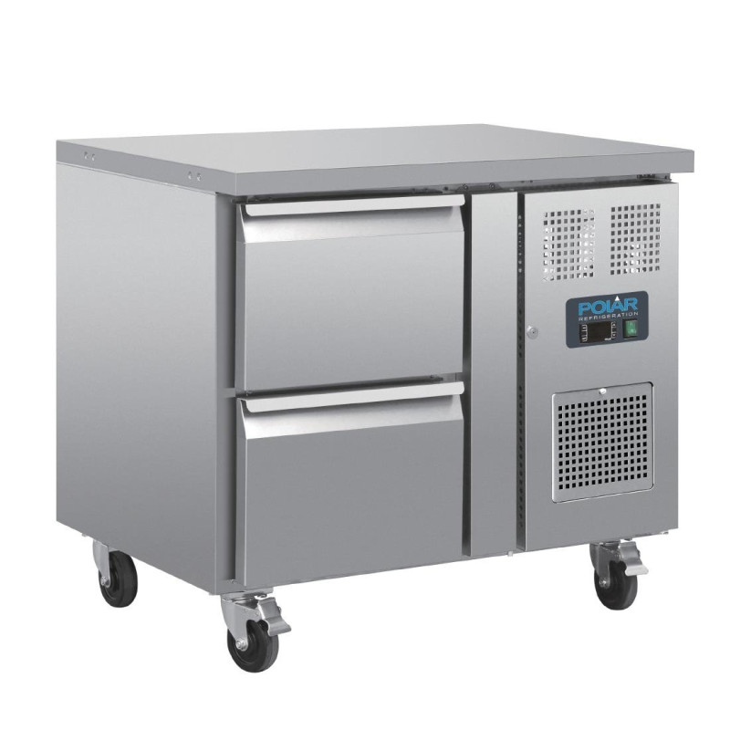Table Réfrigérée GN 1/1 Ventilée 2 Tiroirs Série U 124L - Polar - Fourniresto Table Réfrigérée GN 1/1 Ventilée 2 Tiroirs Série U 124L - Polar - Fourniresto