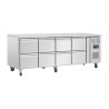 Kühltisch GN 1/1 Belüftet 8 Schubladen Serie U 616L - Polar - Fourniresto