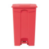 Keukenprullenbak met pedaal Rood 87L - Jantex - Fourniresto