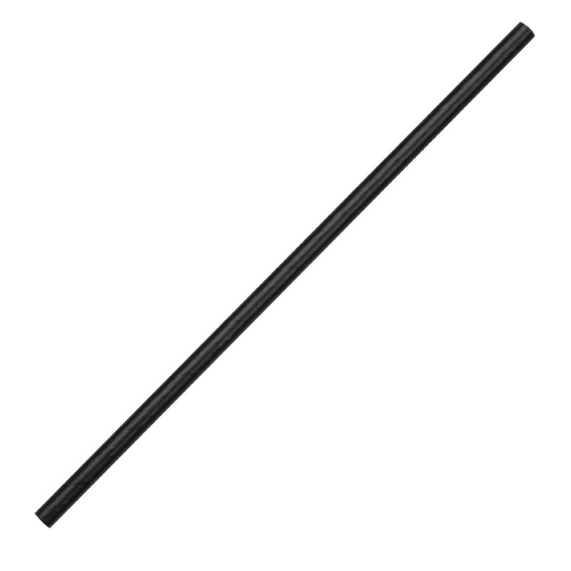 Kompostierbare schwarze Papierstrohhalme 210mm - Packung mit 250 - Fiesta Green - Fourniresto Kompostierbare schwarze Papierstrohhalme 210mm - Packung mit 250 - Fiesta Green - Fourniresto