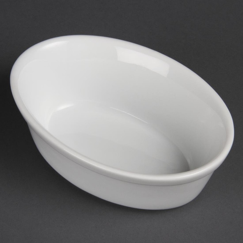 Weiße ovale Gratinplatten 161 x 116 mm - 6er-Pack - Olympia - Fourniresto Weiße ovale Gratinplatten 161 x 116 mm - 6er-Pack - Olympia - Fourniresto