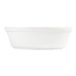 Weiße ovale Gratinplatten 161 x 116 mm - 6er-Pack - Olympia - Fourniresto