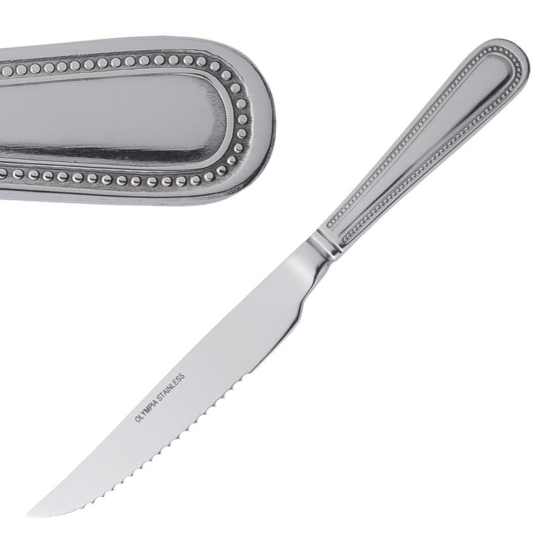 Fleischmesser Bead - Set mit 12 Stück - Olympia - Fourniresto Fleischmesser Bead - Set mit 12 Stück - Olympia - Fourniresto