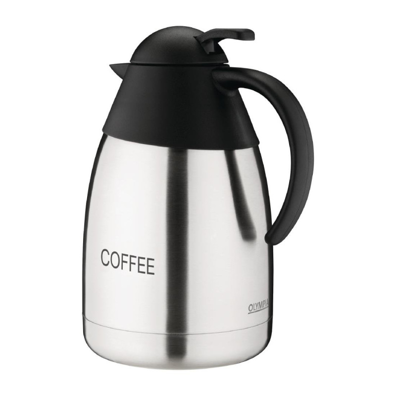 Kaffeekanne mit Isolierfunktion und gewölbtem Deckel - 1,5L - Olympia Kaffeekanne mit Isolierfunktion und gewölbtem Deckel - 1,5L - Olympia
