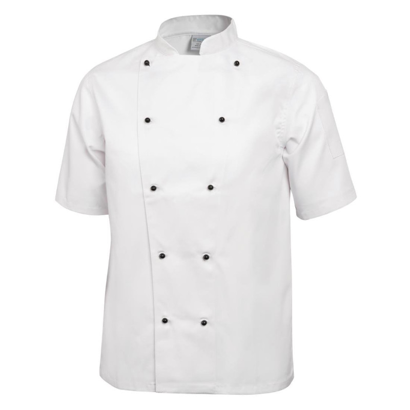 Koksbuis Unisex Chicago Korte Mouwen Wit Maat L - Whites Chefs Clothing - Fourniresto Koksbuis Unisex Chicago Korte Mouwen Wit Maat L - Whites Chefs Clothing - Fourniresto