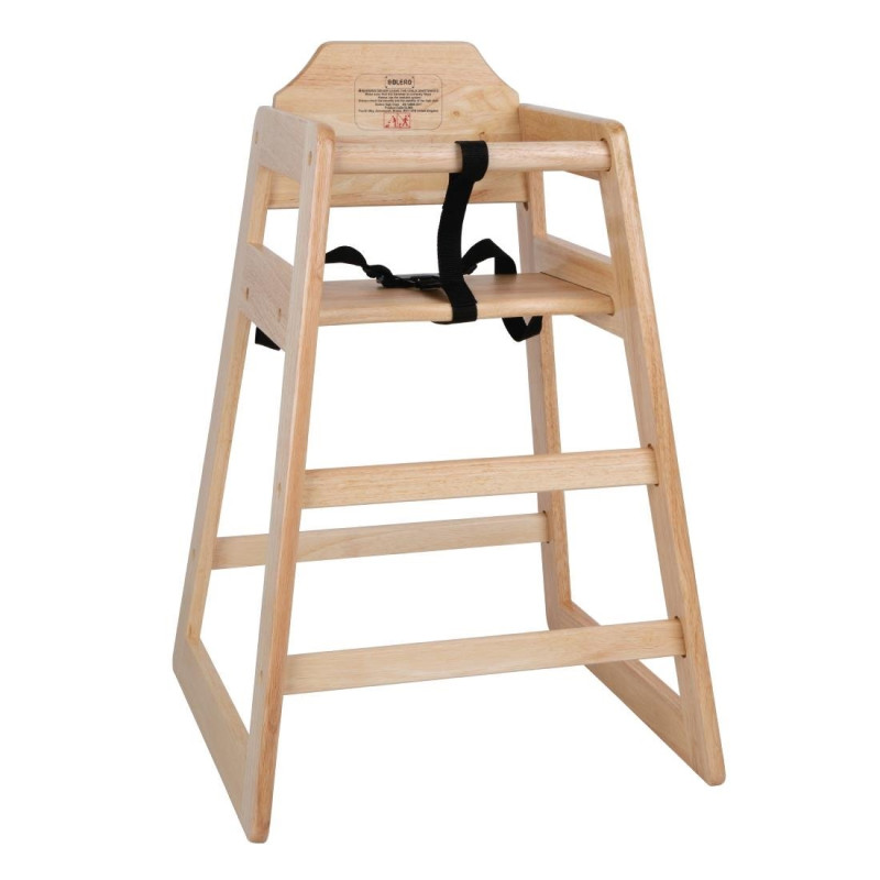 Hochstuhl aus Holz mit natürlicher Oberfläche - Bolero - Fourniresto Hochstuhl aus Holz mit natürlicher Oberfläche - Bolero - Fourniresto