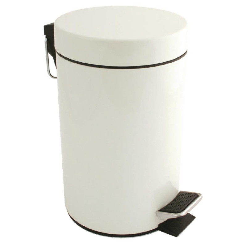 White Pedal Bin - 3L - Bolero White Pedal Bin - 3L - Bolero