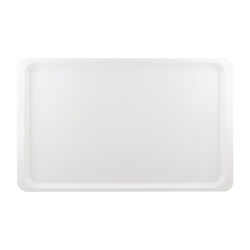 Polyester GN1/1 530x325mm White Service Tray - Roltex - Fourniresto Polyester GN1/1 530x325mm White Service Tray - Roltex - Fourniresto