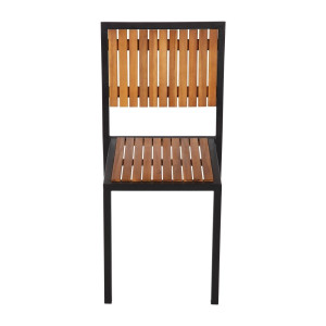 Stoelen van staal en acacia - Set van 4 - Bolero - Fourniresto