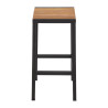 Barstoelen van staal en acacia - Set van 2 - Bolero - Fourniresto