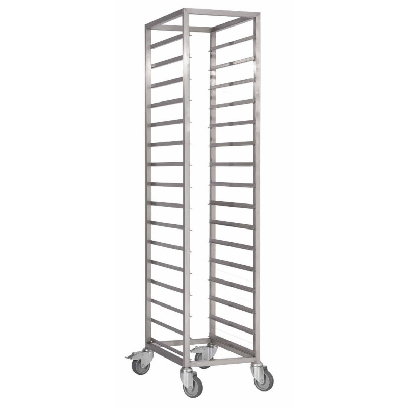 Edelstahl-Schubkarre GN 1/1-18 Ebenen - Gastro M Edelstahl-Schubkarre GN 1/1-18 Ebenen - Gastro M