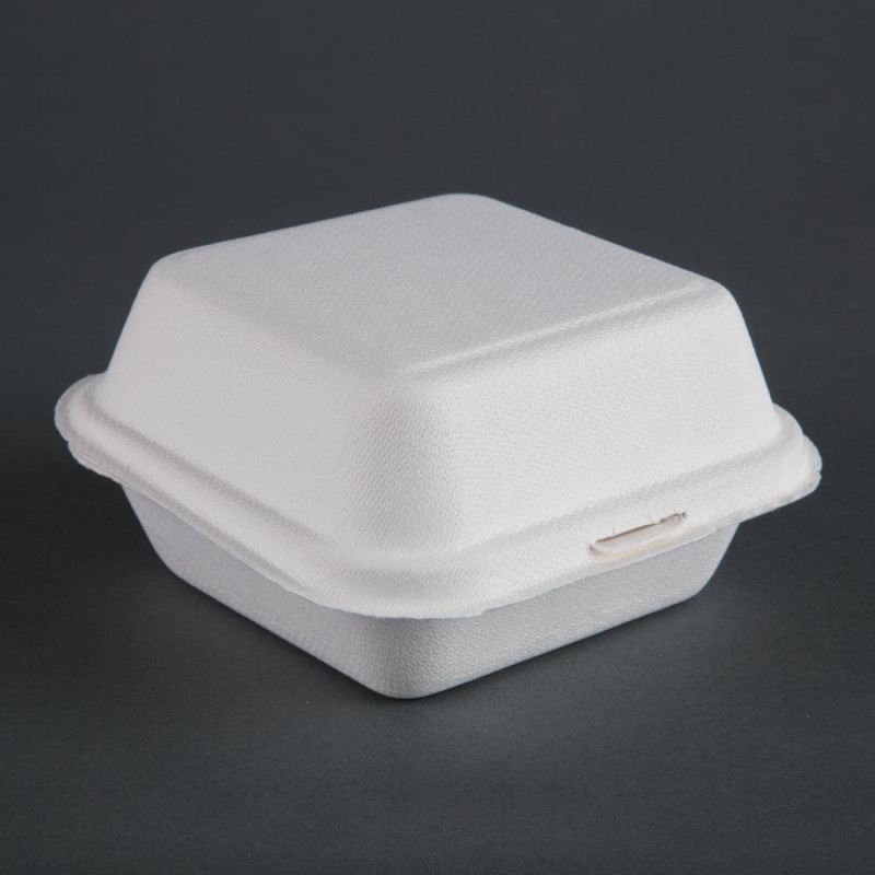 Compostable Hamburger Boxes - L 153mm - Pack of 500 - Fiesta Green Compostable Hamburger Boxes - L 153mm - Pack of 500 - Fiesta Green