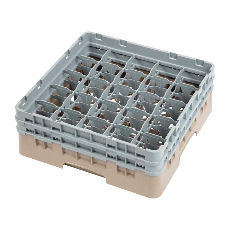Glazenrek met 25 compartimenten Camrack Beige Hoogte-L 500 x B 500mm - Cambro Glazenrek met 25 compartimenten Camrack Beige Hoogte-L 500 x B 500mm - Cambro