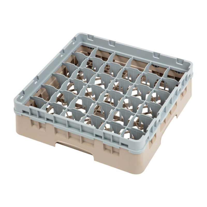 Glazenrek met 36 compartimenten Camrack Beige - L 500 x B 500 mm - Cambro Glazenrek met 36 compartimenten Camrack Beige - L 500 x B 500 mm - Cambro