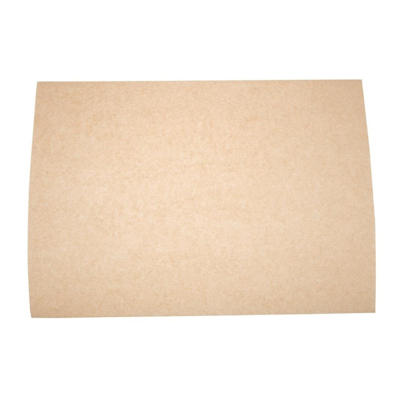 Papieren bakpapier ongebleekt composteerbaar - L 380 x B 275mm - Set van 500 - Vegware Papieren bakpapier ongebleekt composteerbaar - L 380 x B 275mm - Set van 500 - Vegware