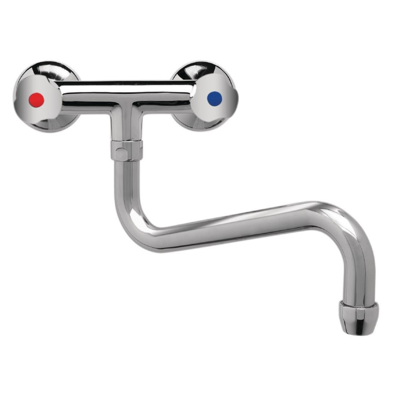 Robinet Mélangeur Bitrou Modèle Lourd 3/4" Fixation Murale Col Bas - L 250 mm - FourniResto Robinet Mélangeur Bitrou Modèle Lourd 3/4" Fixation Murale Col Bas - L 250 mm - FourniResto