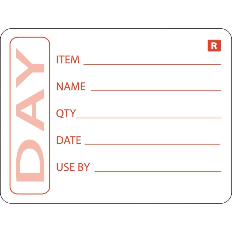 Labels for Prepared Products - Pack of 500 - Vogue Labels for Prepared Products - Pack of 500 - Vogue