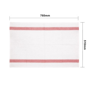 Keukendoek Intensief Gebruik - Rood - 76 x 51cm - Vogue - Fourniresto