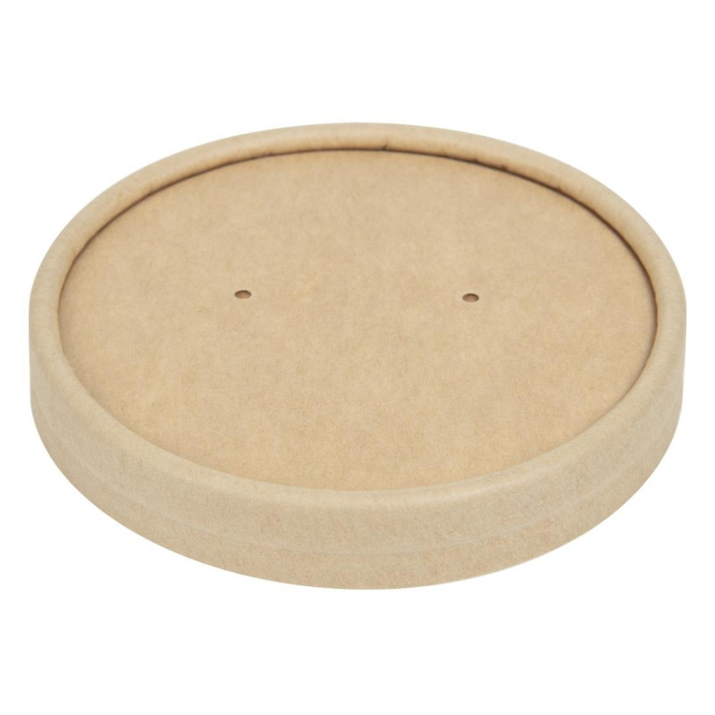 Deckel für mikrowellengeeignete und recycelbare Kraft-Suppenschalen 225 ml und 350 ml - Packung mit 500 - Colpac Deckel für mikrowellengeeignete und recycelbare Kraft-Suppenschalen 225 ml und 350 ml - Packung mit 500 - Colpac