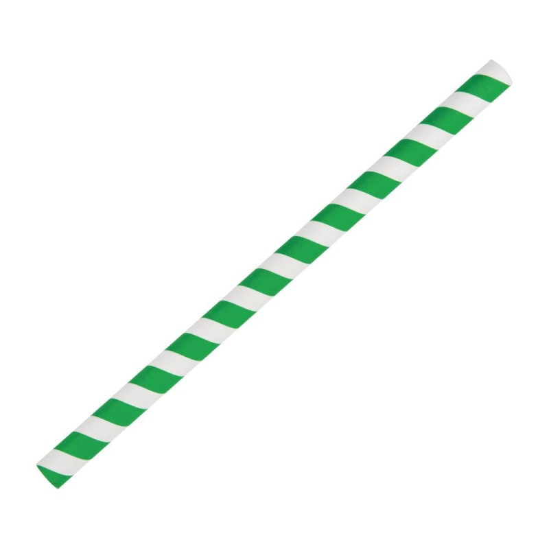 Strohhalme für Smoothies aus Papier - Grün - L 210mm - Packung mit 250 - Fiesta Green Strohhalme für Smoothies aus Papier - Grün - L 210mm - Packung mit 250 - Fiesta Green