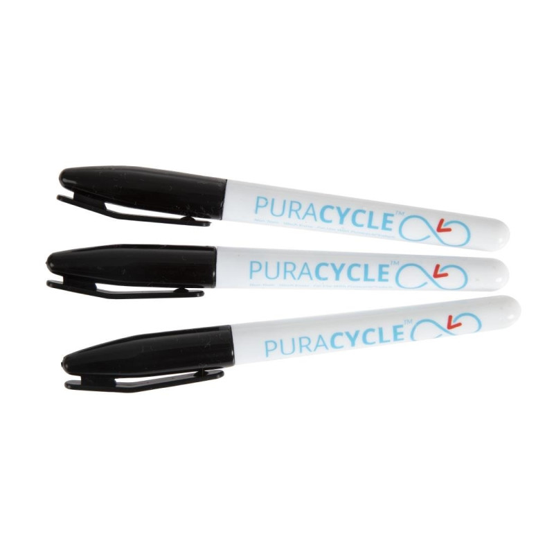 Permanente schwarze Lebensmittelmarker - Packung mit 3 - FourniResto Permanente schwarze Lebensmittelmarker - Packung mit 3 - FourniResto