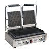 Grill met dubbele geribbelde contactplaat - 230V