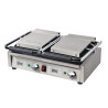 Grill met dubbele geribbelde contactplaat - 230V