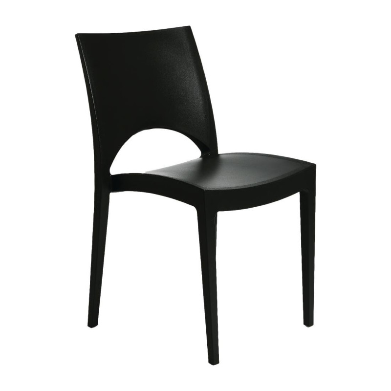 Stapelbare stoel voor buiten / binnen - antraciet - FourniResto - Fourniresto Stapelbare stoel voor buiten / binnen - antraciet - FourniResto - Fourniresto
