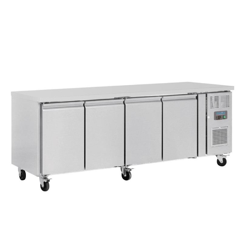 Gekoelde werkbank met 4 deuren Serie U - 449L - Polar - Fourniresto Gekoelde werkbank met 4 deuren Serie U - 449L - Polar - Fourniresto