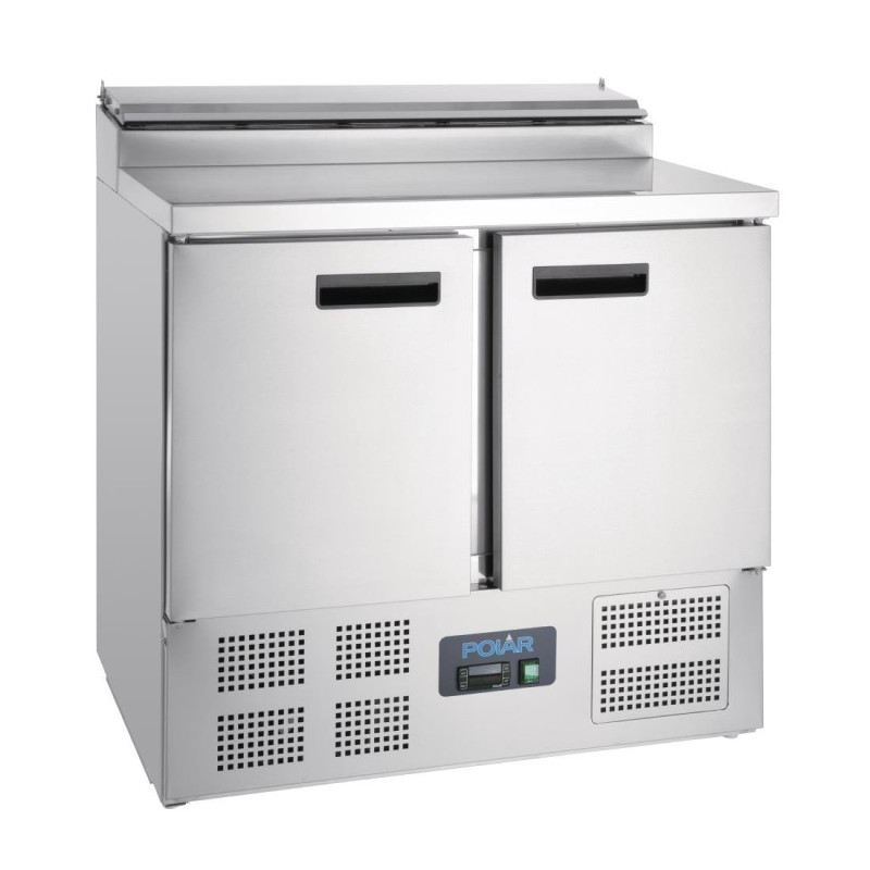 Refrigerated Preparation Counter for Pizzas and Salads Series G - 254L - Polar - Fourniresto Refrigerated Preparation Counter for Pizzas and Salads Series G - 254L - Polar - Fourniresto