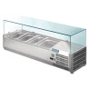Refrigerated Display Case With 3X GN 1/3 and 1X GN 1/2 Ingredients - Polar - Fourniresto