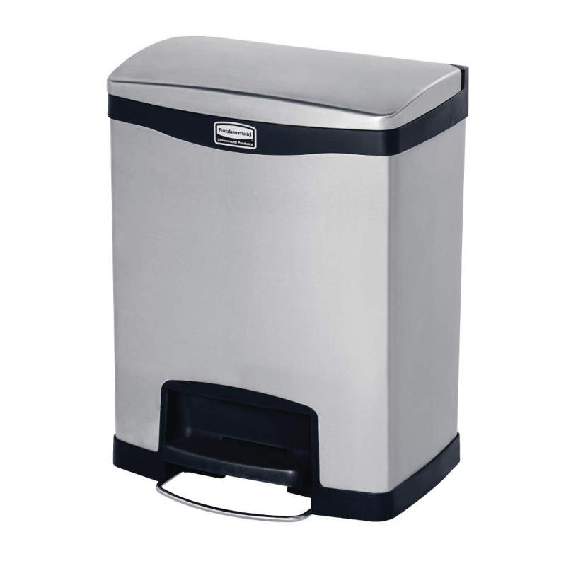 Mülleimer mit Frontpedal aus Edelstahl Slim Jim - 30L - Rubbermaid Mülleimer mit Frontpedal aus Edelstahl Slim Jim - 30L - Rubbermaid