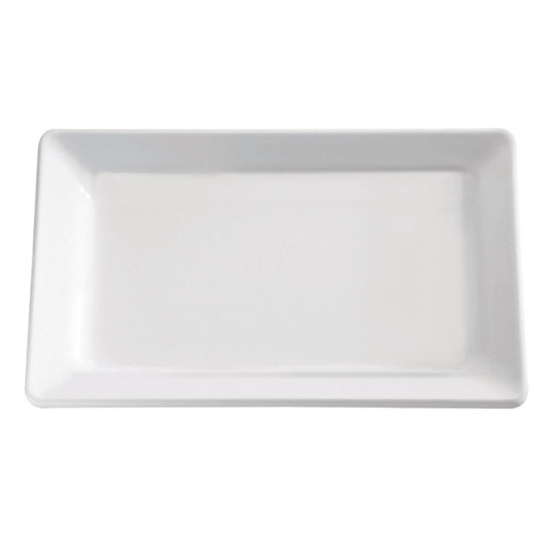 Tablett aus reinem weißen Melamin GN1/2 - APS - Fourniresto Tablett aus reinem weißen Melamin GN1/2 - APS - Fourniresto