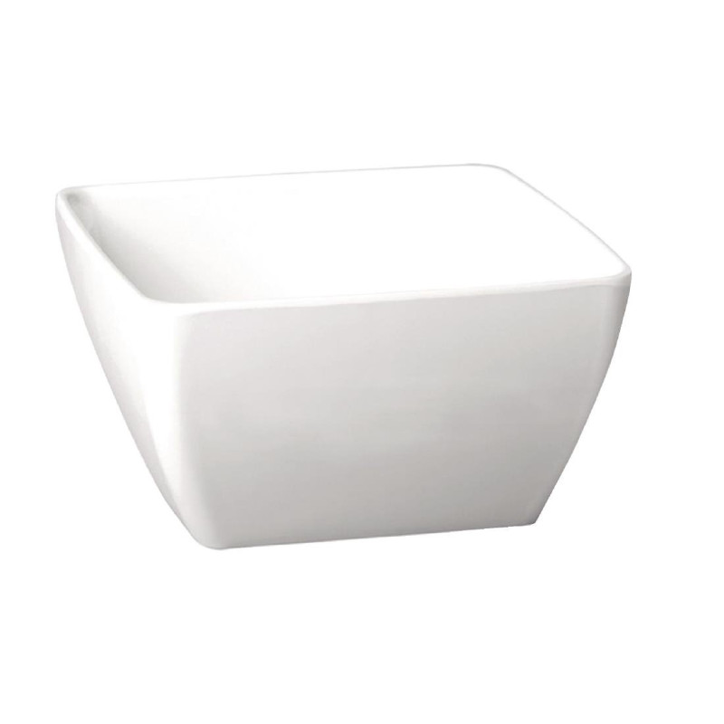 Vierkante Melamine Schaal - Puur Wit - 190mm - APS - Fourniresto Vierkante Melamine Schaal - Puur Wit - 190mm - APS - Fourniresto