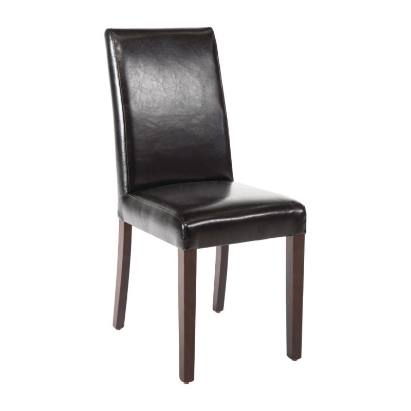 Chaises En Simili Cuir Noires - Bolero - Fourniresto Chaises En Simili Cuir Noires - Bolero - Fourniresto