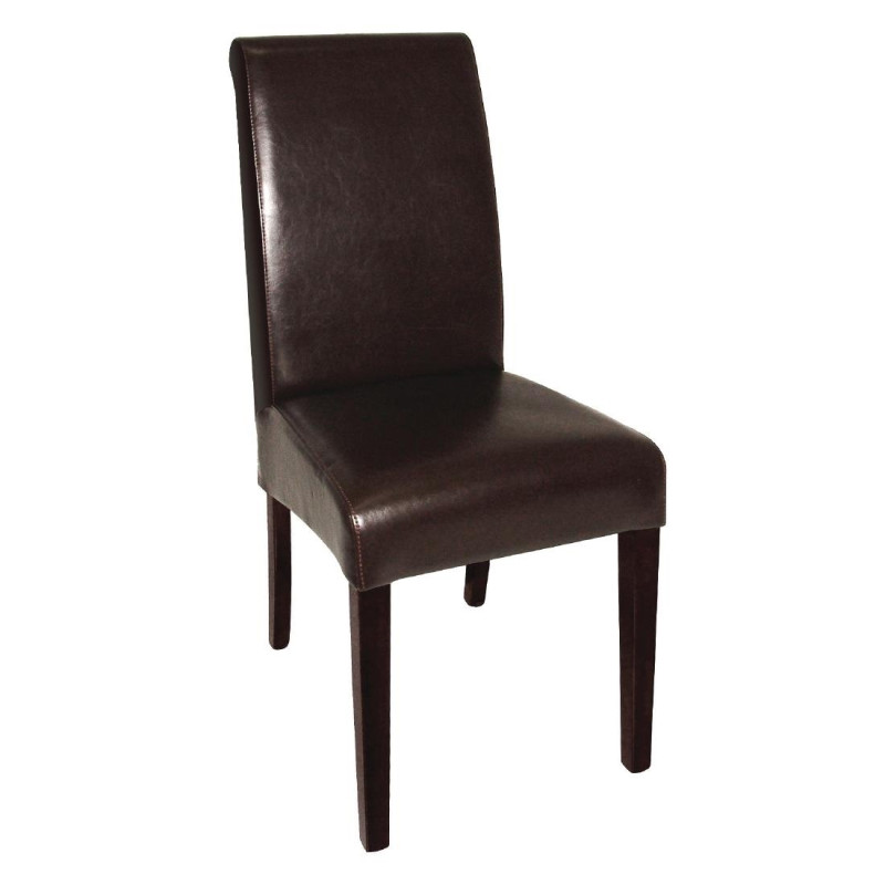 Chaises En Simili Cuir À Dossier Incurvé Noires - Bolero - Fourniresto Chaises En Simili Cuir À Dossier Incurvé Noires - Bolero - Fourniresto
