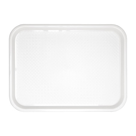 Plastik Fast-Food Tablett Weiß 345 x 265mm - Olympia KRISTALLON - Fourniresto