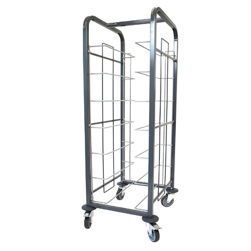 Verrijdbare afvalcontainer van staal - 7 niveaus - FourniResto Verrijdbare afvalcontainer van staal - 7 niveaus - FourniResto