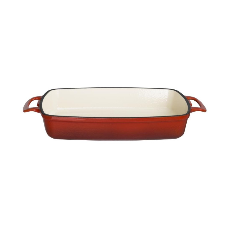 Plat en Fonte Rectangulaire Rouge - 2,8L - Vogue Plat en Fonte Rectangulaire Rouge - 2,8L - Vogue