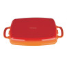 Rechteckige Gusseisenpfanne Orange - 2,8L - Vogue