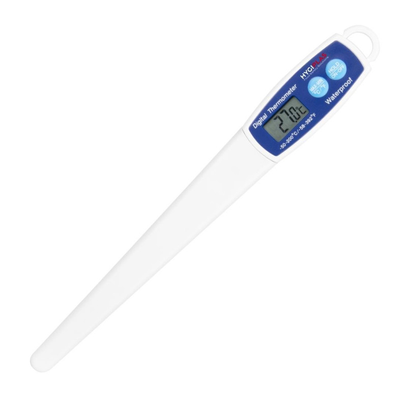 Thermomètre Numérique Résistant À L'Eau - Hygiplas - Fourniresto Thermomètre Numérique Résistant À L'Eau - Hygiplas - Fourniresto