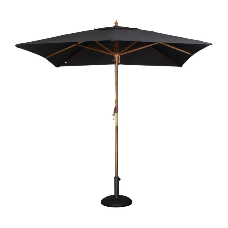 Square Black Parasol - L 2500mm - Bolero Square Black Parasol - L 2500mm - Bolero