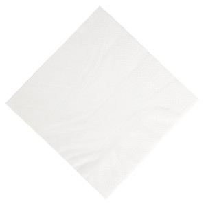 Wegwerp witte composteerbare lunchservetten - 3-laags - 400 x 400 - Pak van 1000 - FourniResto