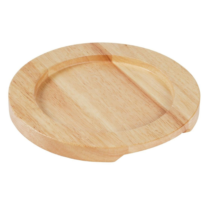 Support en bois clair pour plat rond en fonte avec oreilles - Ø210mm - Olympia - Fourniresto Support en bois clair pour plat rond en fonte avec oreilles - Ø210mm - Olympia - Fourniresto