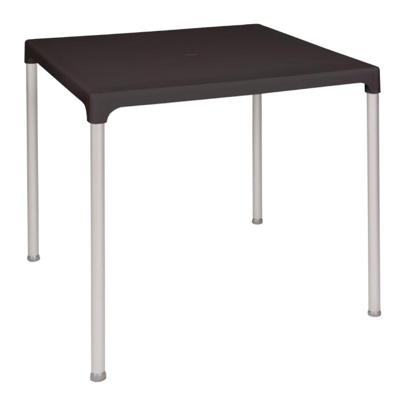 Quadratischer Tisch mit schwarzen Aluminiumbeinen 750mm - Bolero - Fourniresto Quadratischer Tisch mit schwarzen Aluminiumbeinen 750mm - Bolero - Fourniresto