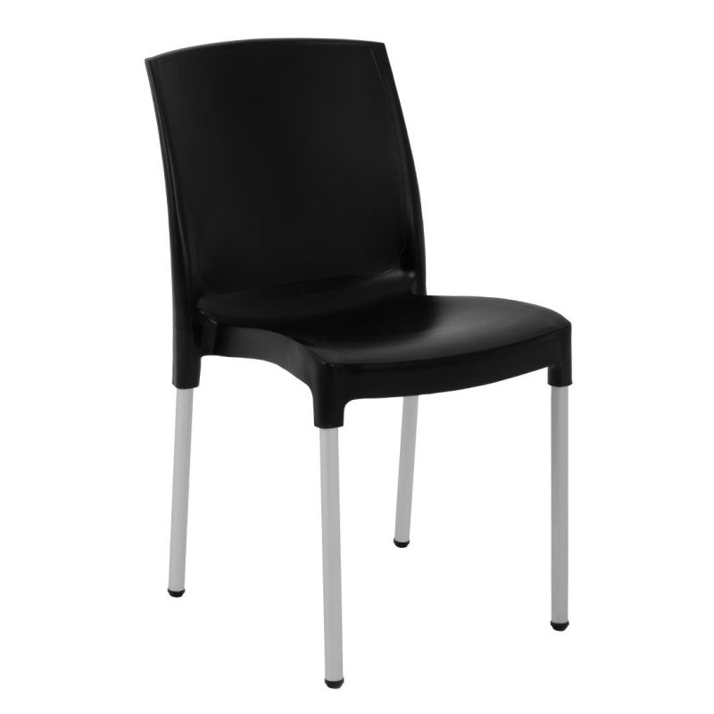 Stapelbare Bistrostühle in Schwarz - 4er-Set - Bolero Stapelbare Bistrostühle in Schwarz - 4er-Set - Bolero