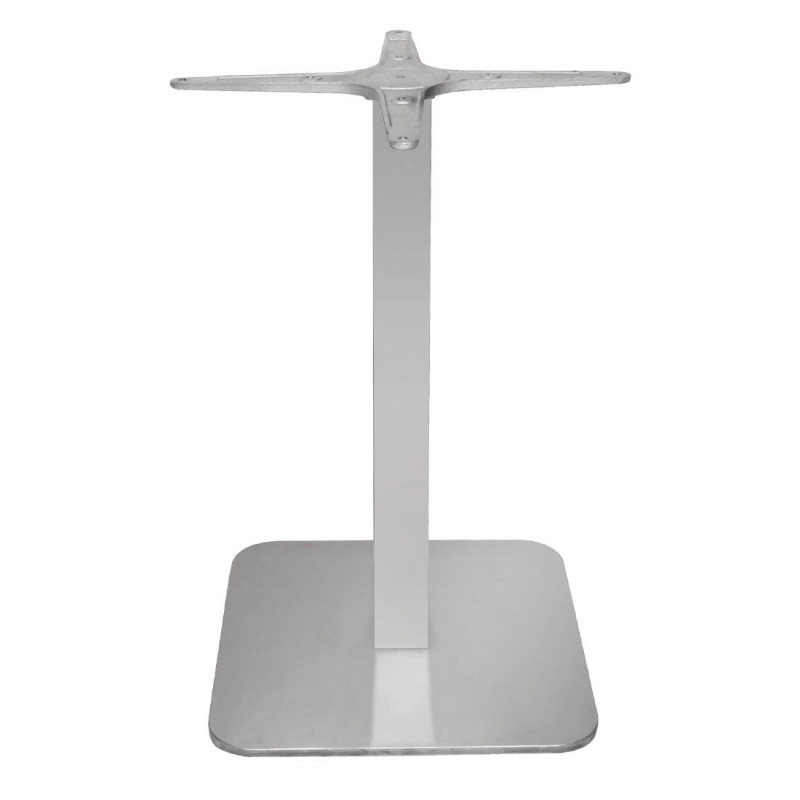 Square Stainless Steel Table Leg - L 400mm - Bolero Square Stainless Steel Table Leg - L 400mm - Bolero