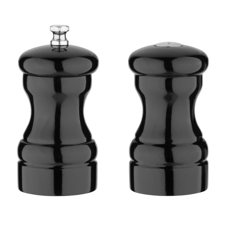 Zout- en peperstel van zwart hout - Olympia - Fourniresto Zout- en peperstel van zwart hout - Olympia - Fourniresto
